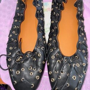 Chloe Black Leather Women's Shoes